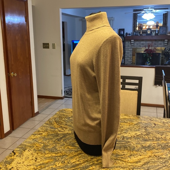 Joseph A turtleneck, tan/ taupe, Excellent condition measurements below - Picture 2 of 9